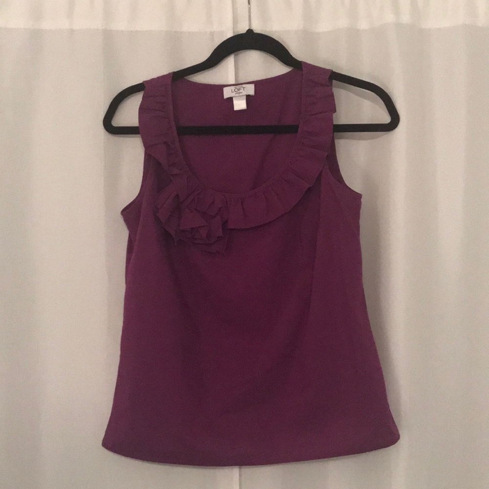 Peplum neck Loft tank
